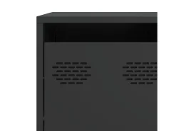 Aparador de acero laminado en frío negro 135x39x73,5 cm