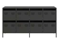 Aparador de acero laminado en frío negro 135x39x73,5 cm
