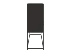 Aparador de acero laminado en frío negro 100,5x39x107 cm