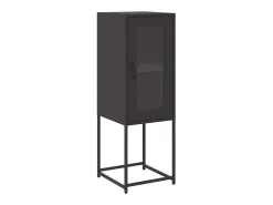 Aparador de acero laminado en frío negro 36x39x107 cm