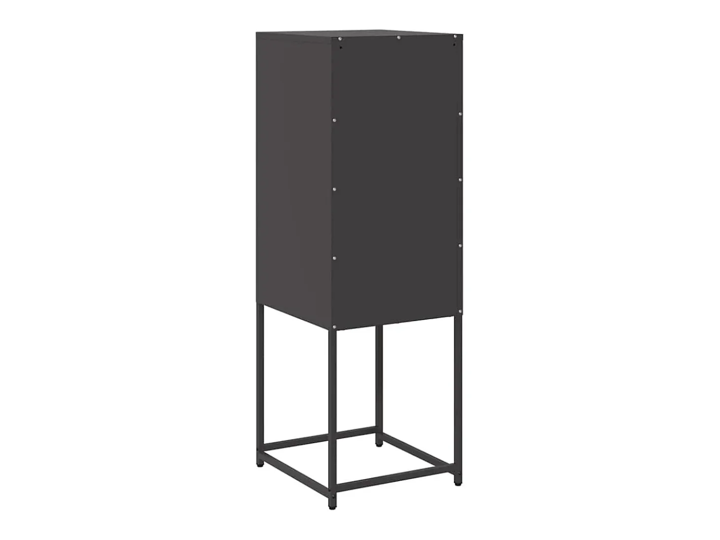 Aparador de acero laminado en frío negro 36x39x107 cm