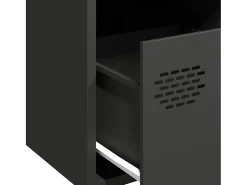Aparador de acero laminado en frío negro 35x39x73,5 cm