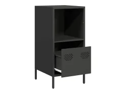 Aparador de acero laminado en frío negro 35x39x73,5 cm