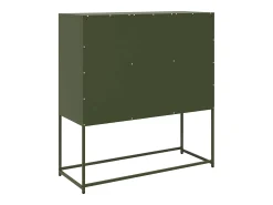 Aparador de acero laminado en frío verde oliva 100,5x39x107 cm