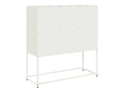 Aparador de acero laminado en frío blanco 100,5x39x107 cm