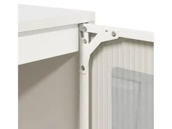 Aparador de acero laminado en frío blanco 100,5x39x107 cm