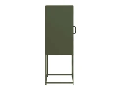 Aparador de acero laminado en frío verde oliva 36x39x107 cm