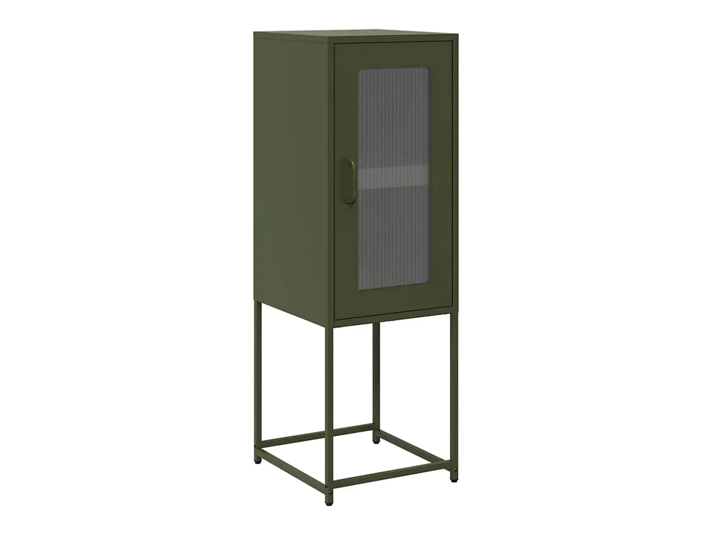 Aparador de acero laminado en frío verde oliva 36x39x107 cm