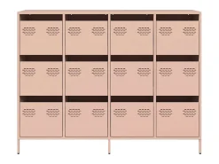 Aparador de acero laminado en frío rosa 135x39x103,5 cm