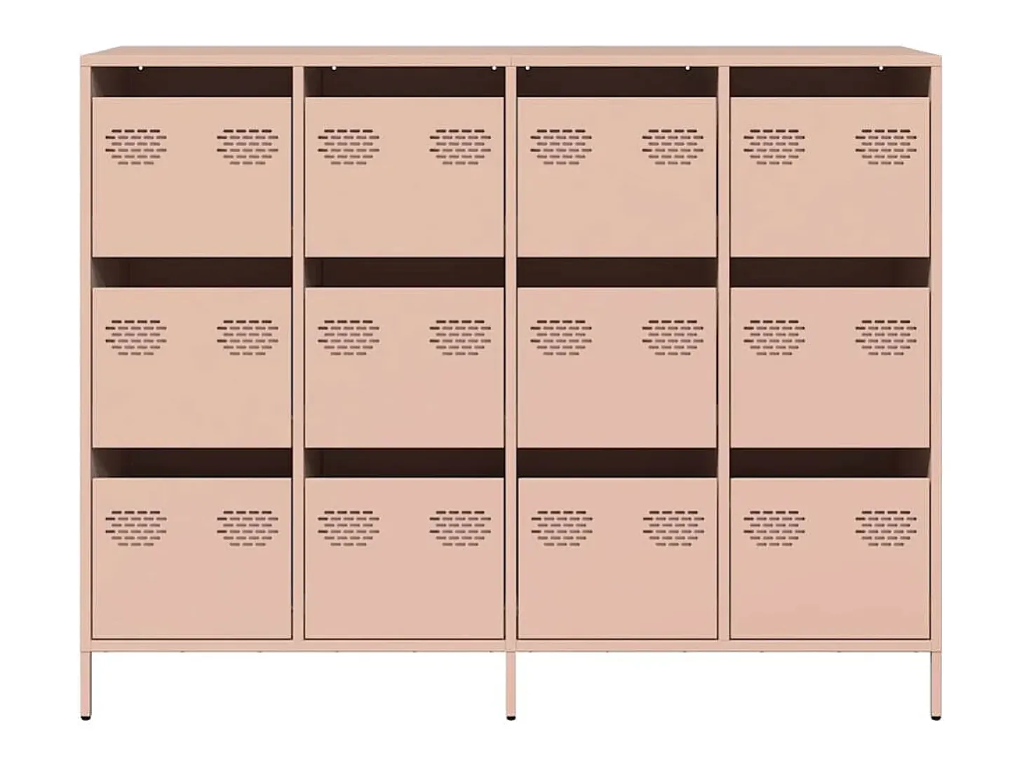 Aparador de acero laminado en frío rosa 135x39x103,5 cm