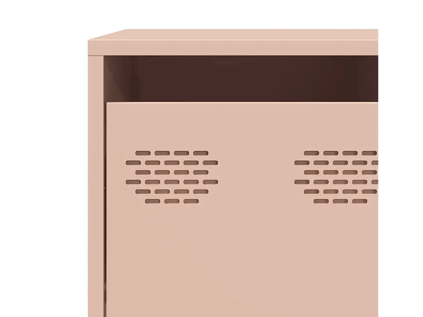 Aparador de acero laminado en frío rosa 135x39x103,5 cm