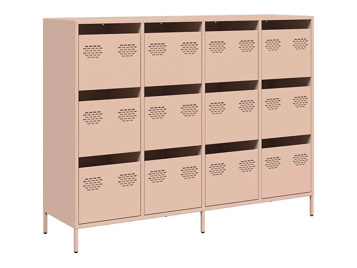 Aparador de acero laminado en frío rosa 135x39x103,5 cm