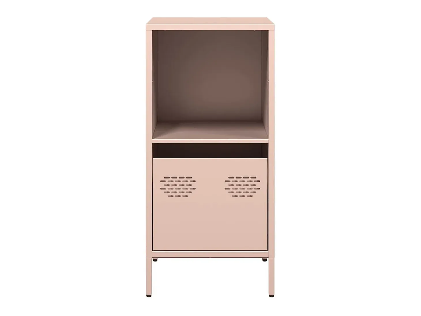 Aparador de acero laminado en frío rosa 35x39x73,5 cm