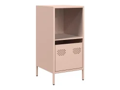 Aparador de acero laminado en frío rosa 35x39x73,5 cm