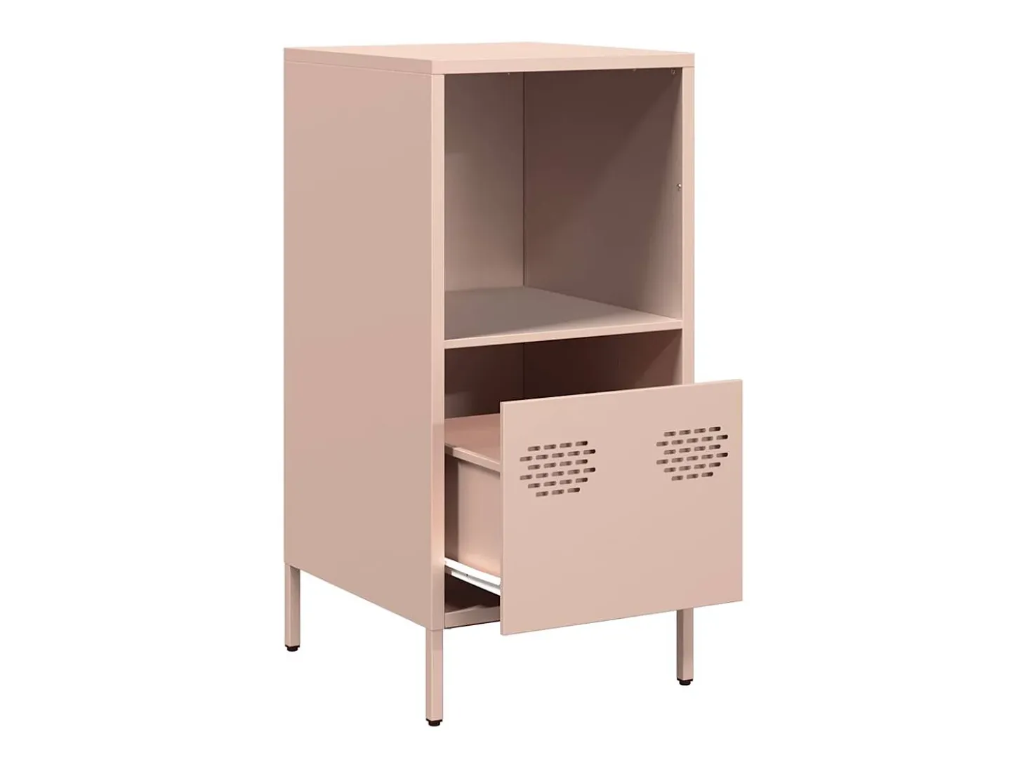 Aparador de acero laminado en frío rosa 35x39x73,5 cm