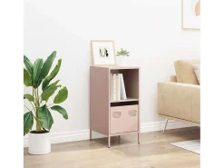 Aparador de acero laminado en frío rosa 35x39x73,5 cm