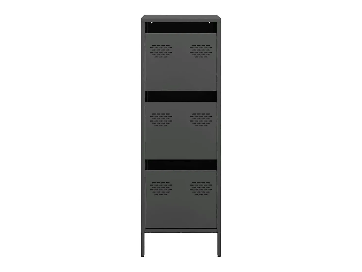 Aparador de acero negro 39x35x103,5 cm