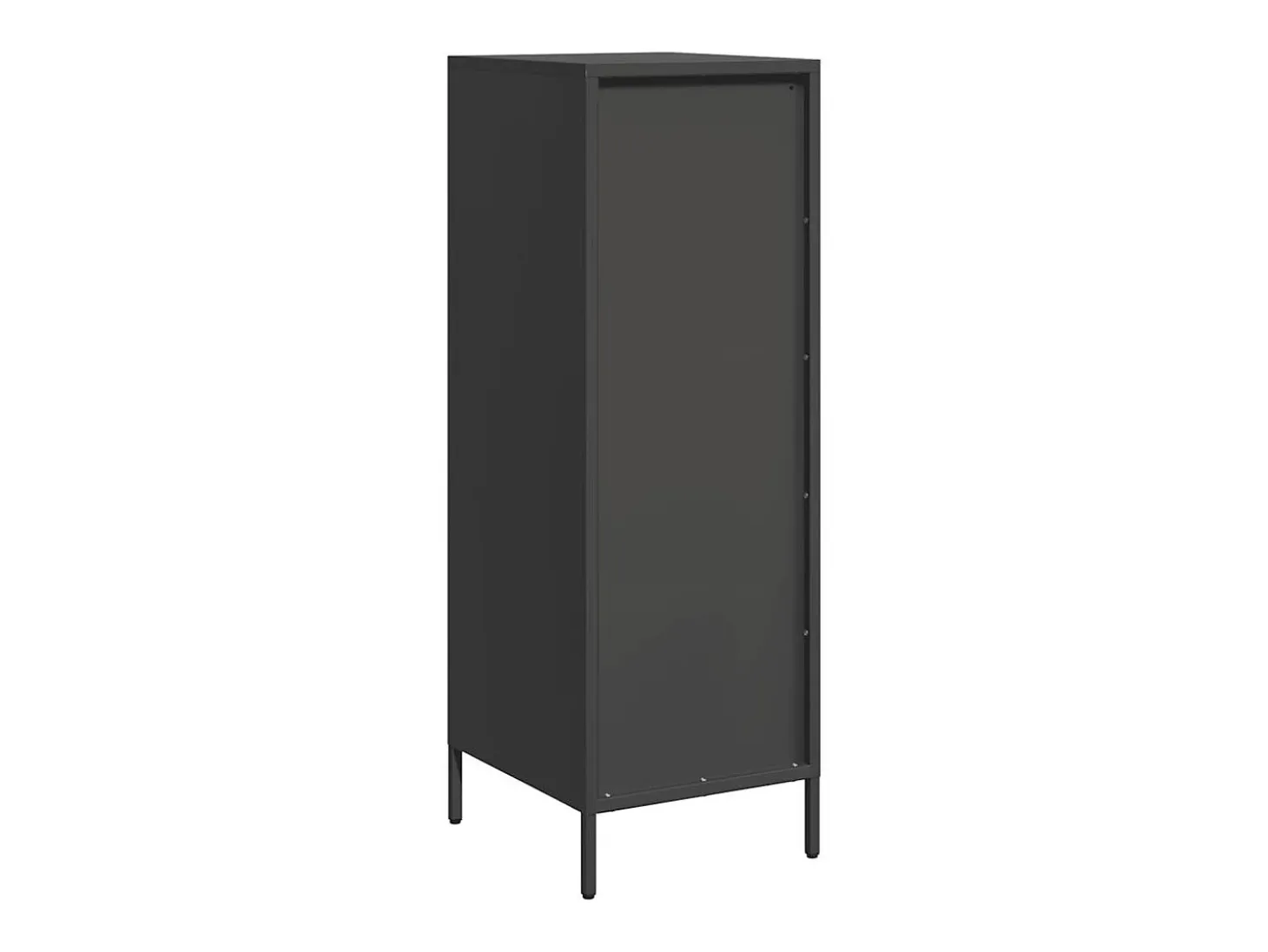 Aparador de acero negro 39x35x103,5 cm