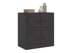 Aparador de acero negro 67x39x73 cm ES399015