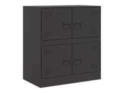Aparador de acero negro 67x39x73 cm ES399015