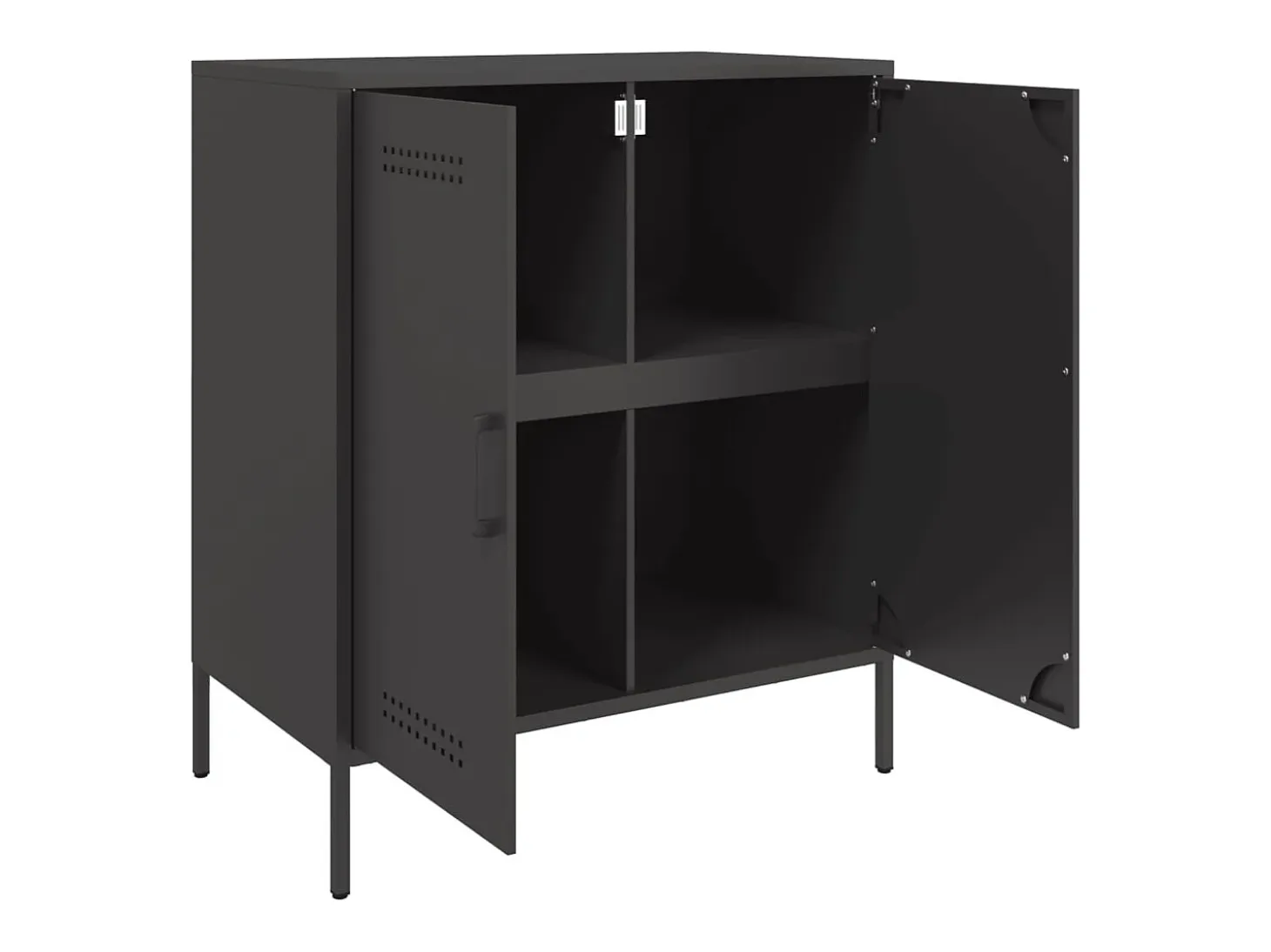 Aparador de acero negro 68x39x79 cm