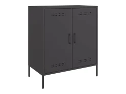 Aparador de acero negro 68x39x79 cm