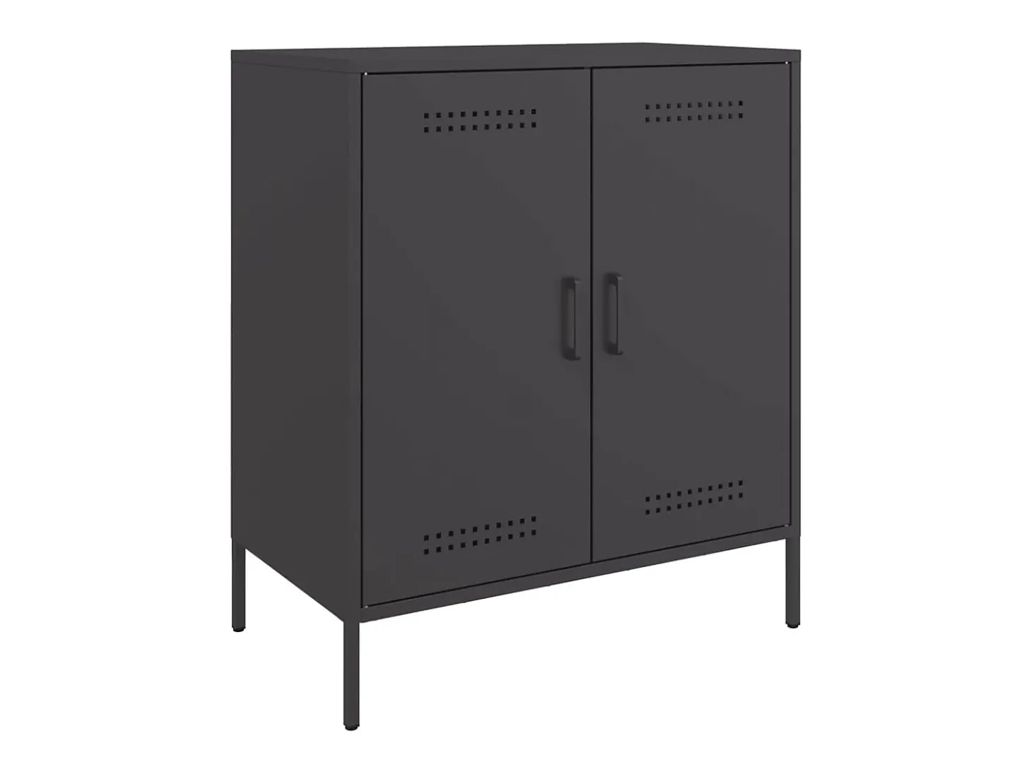 Aparador de acero negro 68x39x79 cm