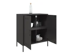 Aparador de acero negro 68x39x79 cm