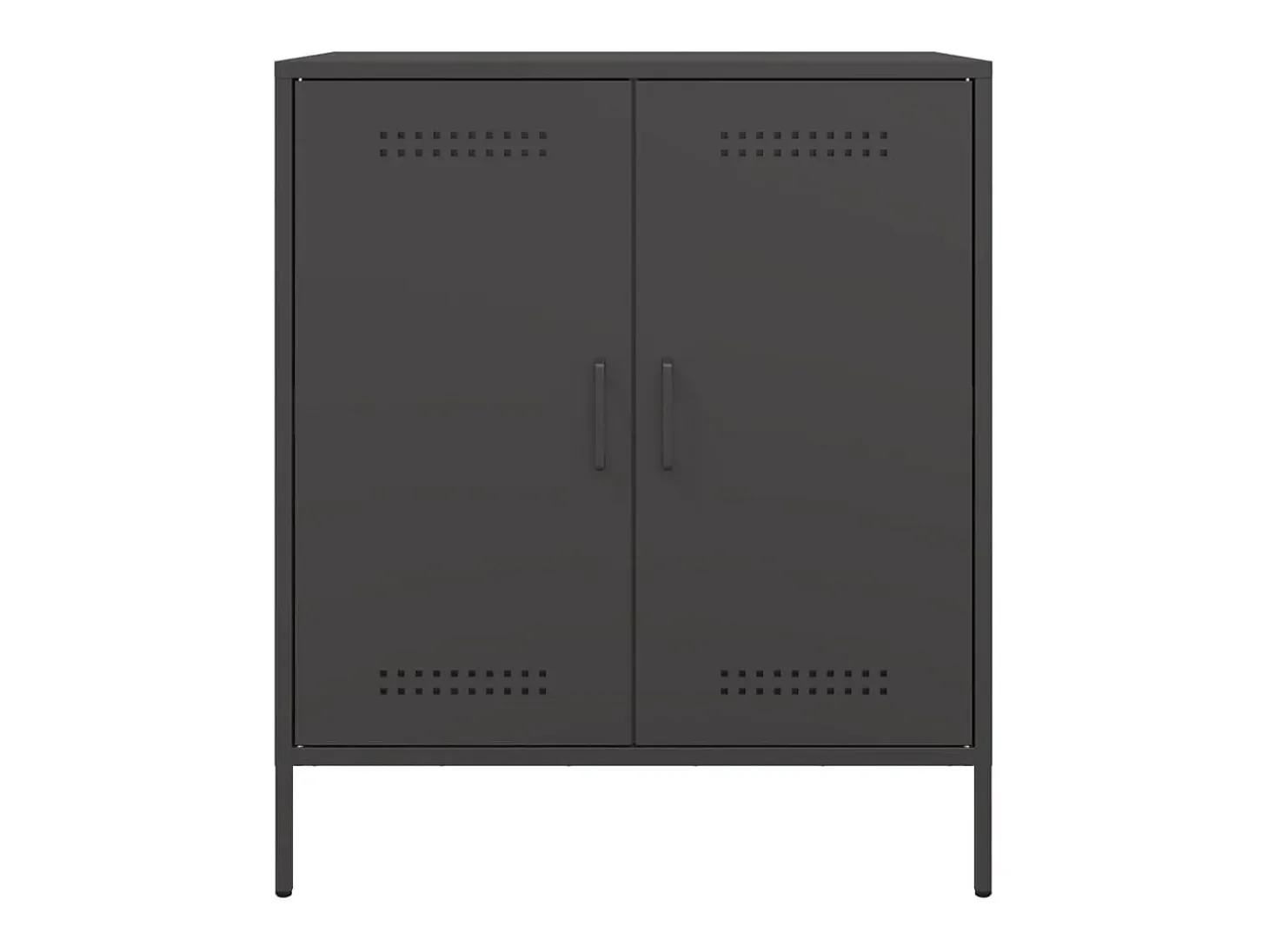 Aparador de acero negro 68x39x79 cm