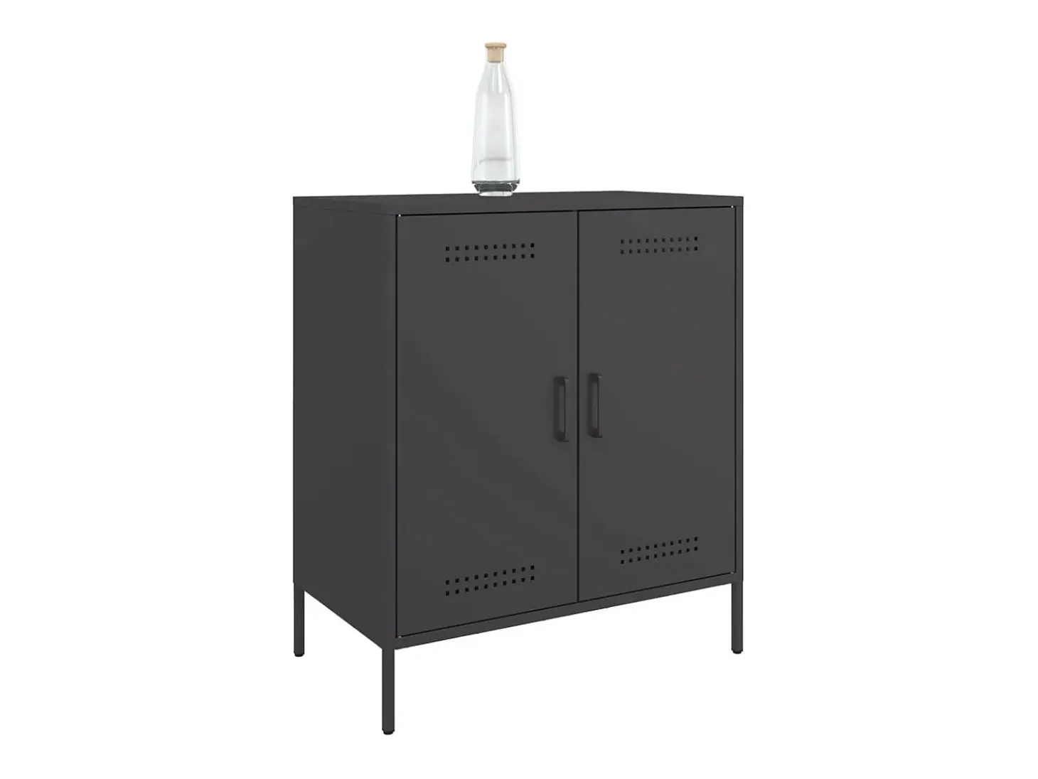 Aparador de acero negro 68x39x79 cm