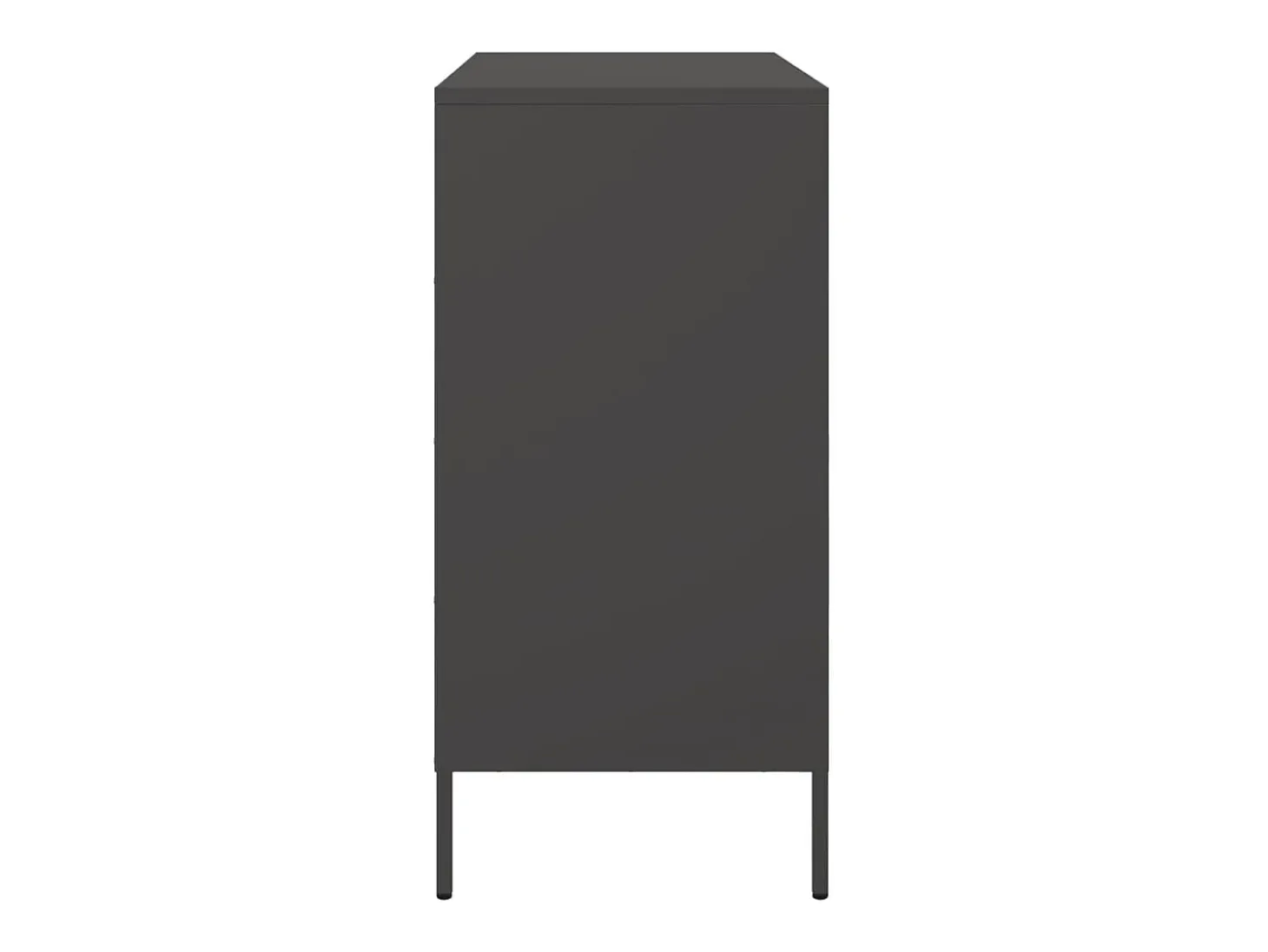 Aparador de acero negro 68x39x79 cm