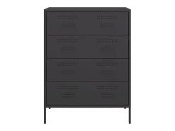 Aparador de acero negro 68x39x89 cm