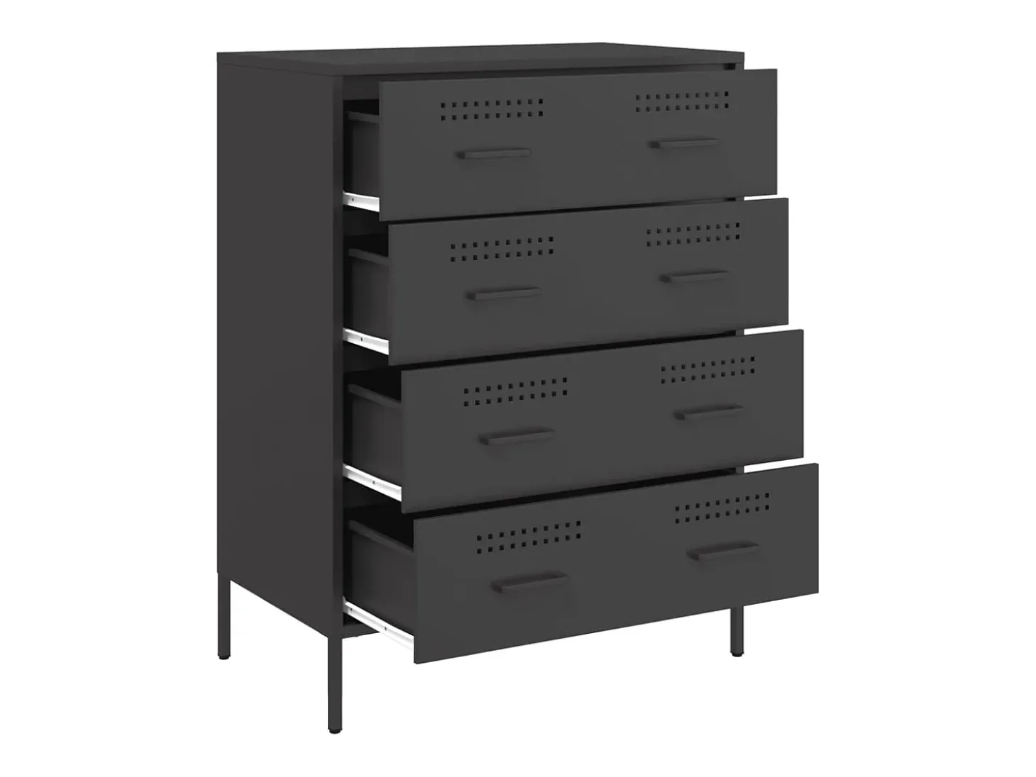 Aparador de acero negro 68x39x89 cm