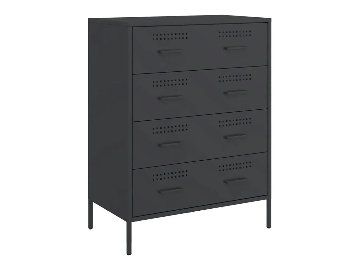 Aparador de acero negro 68x39x89 cm