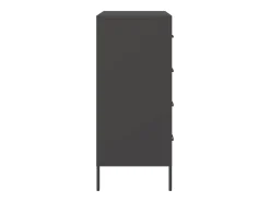 Aparador de acero negro 68x39x89 cm