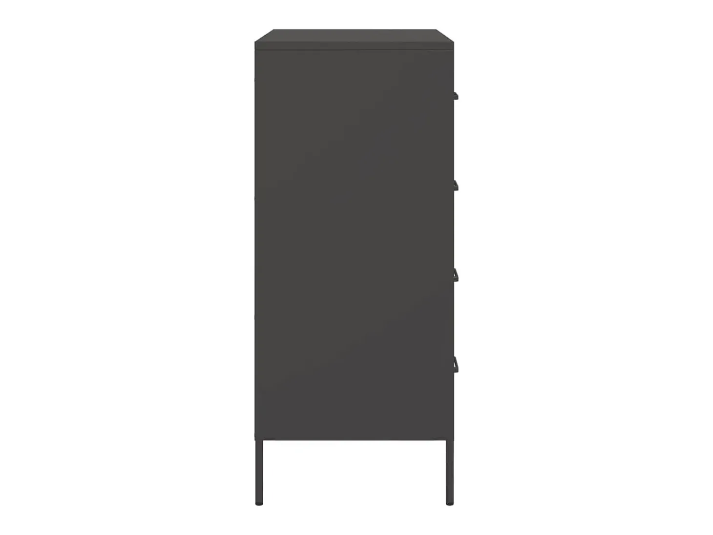 Aparador de acero negro 68x39x89 cm