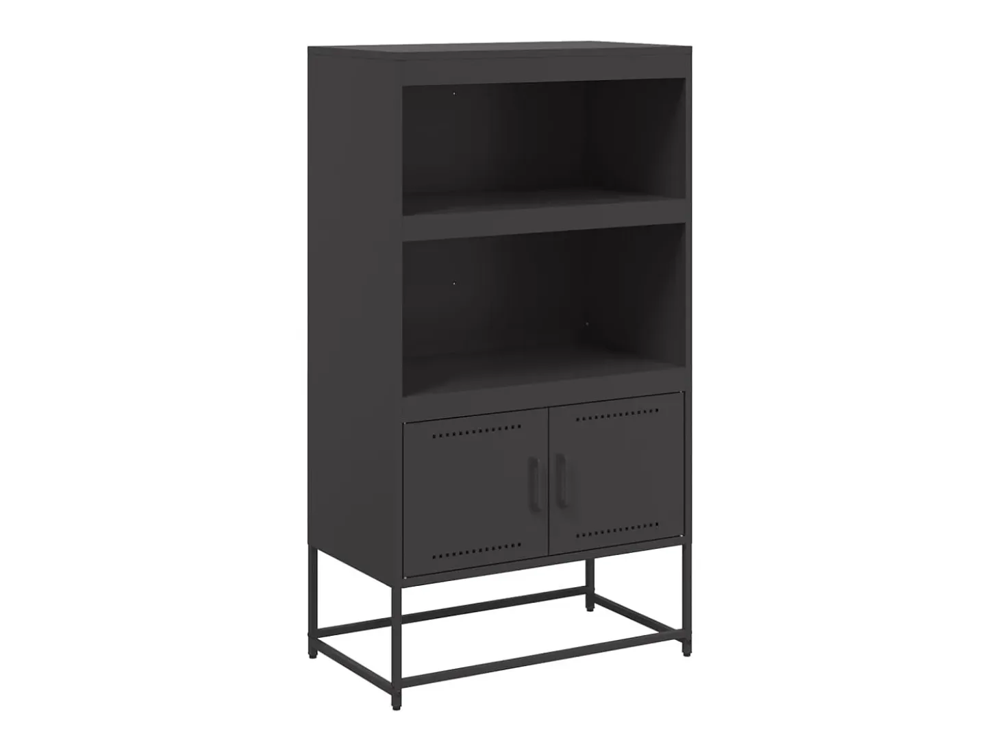 Aparador de acero negro 68,5x38,5x123,5 cm