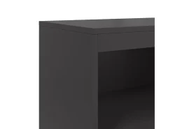 Aparador de acero negro 68,5x38,5x123,5 cm