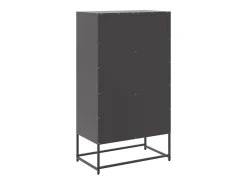 Aparador de acero negro 68,5x38,5x123,5 cm