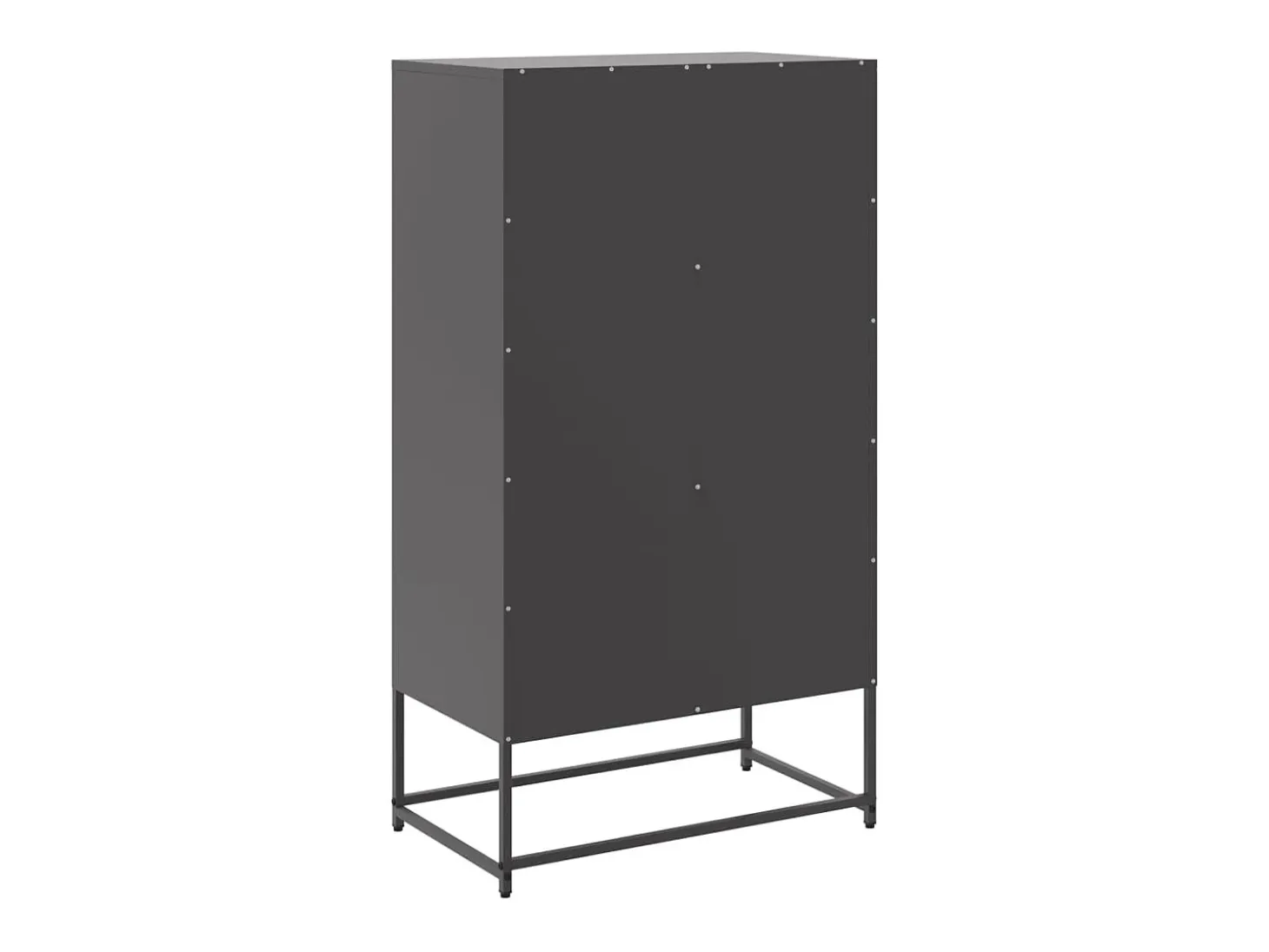 Aparador de acero negro 68,5x38,5x123,5 cm