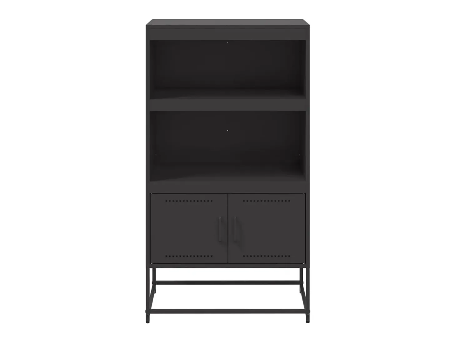 Aparador de acero negro 68,5x38,5x123,5 cm