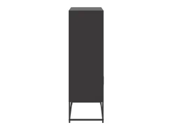 Aparador de acero negro 68,5x38,5x123,5 cm