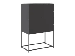 Aparador de acero negro 68,5x38,5x107 cm