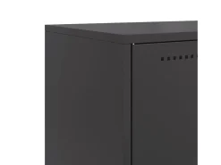 Aparador de acero negro 68,5x38,5x107 cm