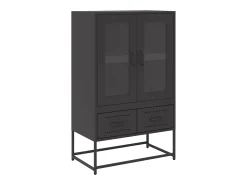 Aparador de acero negro 68x39x111,5 cm