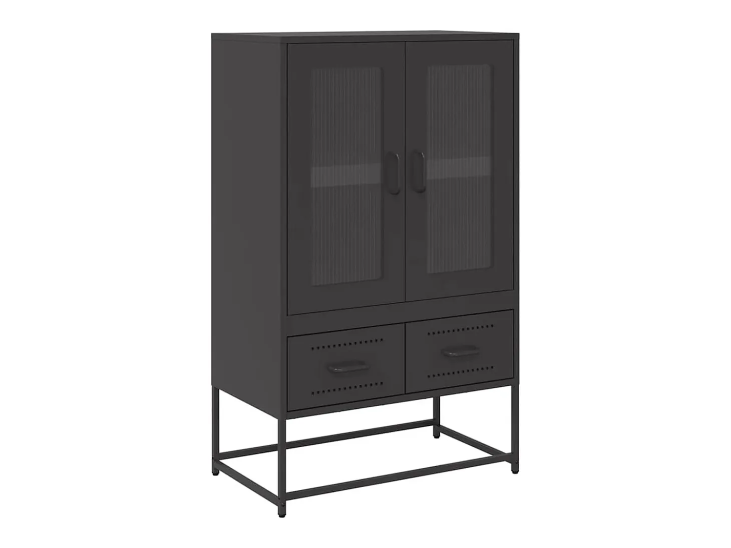 Aparador de acero negro 68x39x111,5 cm