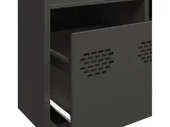 Aparador de acero negro 101,5x39x103,5 cm