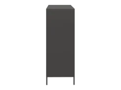 Aparador de acero negro 101,5x39x103,5 cm