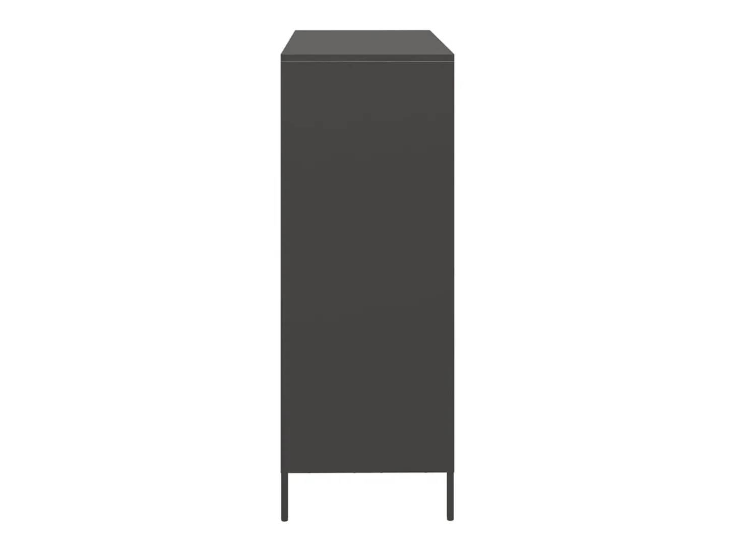 Aparador de acero negro 101,5x39x103,5 cm