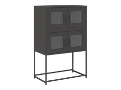 Aparador de acero negro 68x39x107 cm